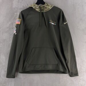Nike Miami Dolphin Salute To Service‎ Hoodie Mens Size Medium Green Dri Fit Camo
